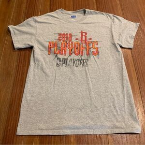 NBA Men’s Rockets 2018 Playoffs Basketball Gray Short Sleeve T-Shirt M